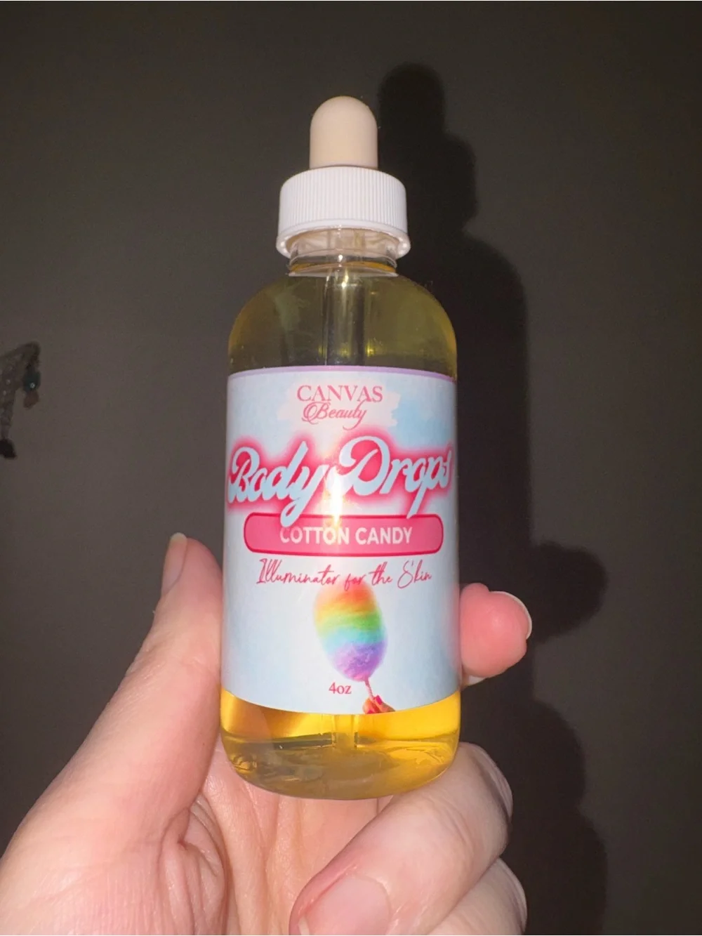Canvas Beauty Body Drops - Cotton Candy Illuminating Oil (Pink)